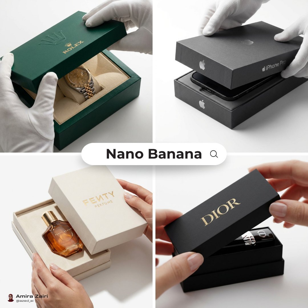 Luxury packaging reveal scene, premium unboxing moment, pristine AI photo prompt example