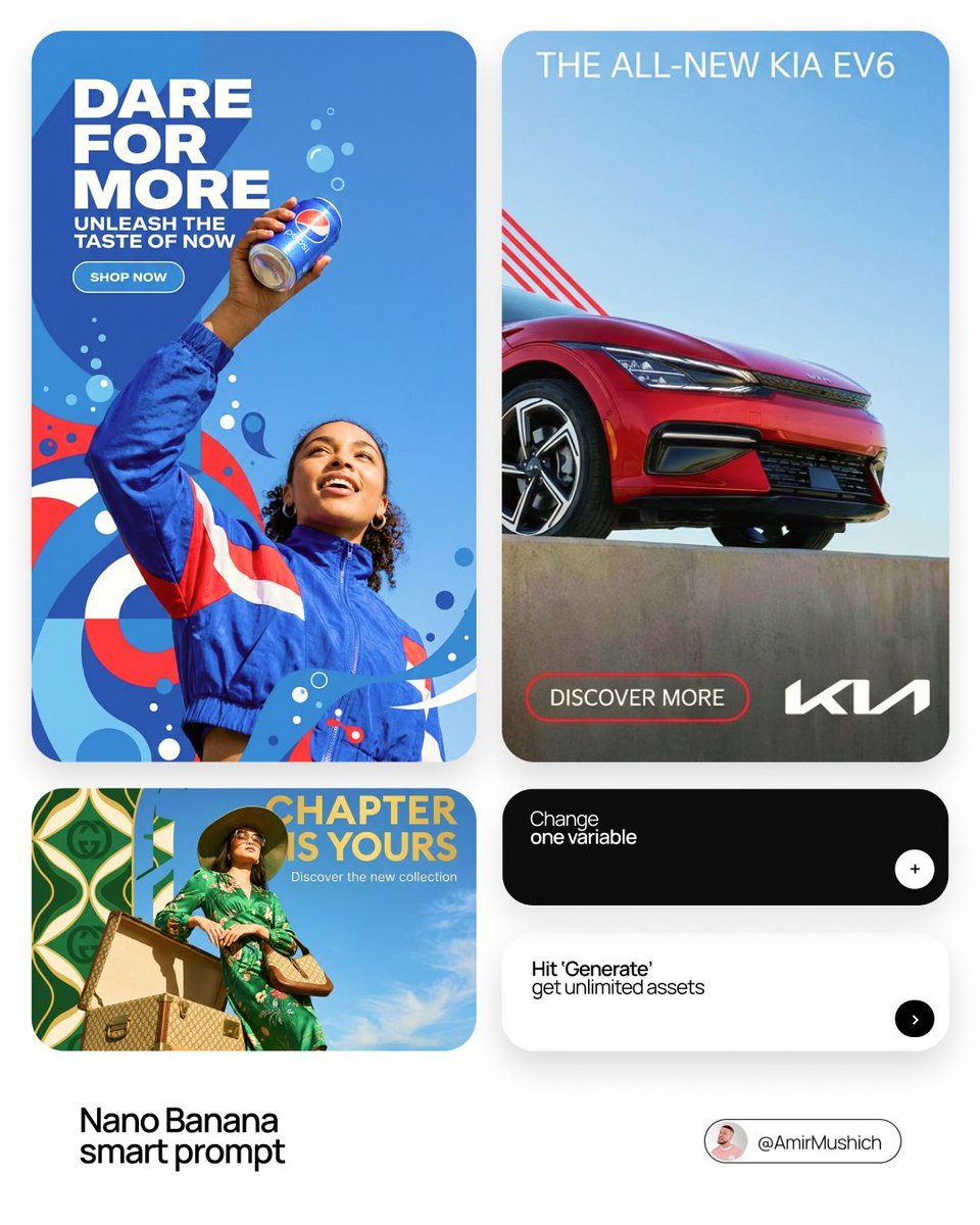 Layered Collage Ad Poster With Headline And CTA — AI photo prompt example