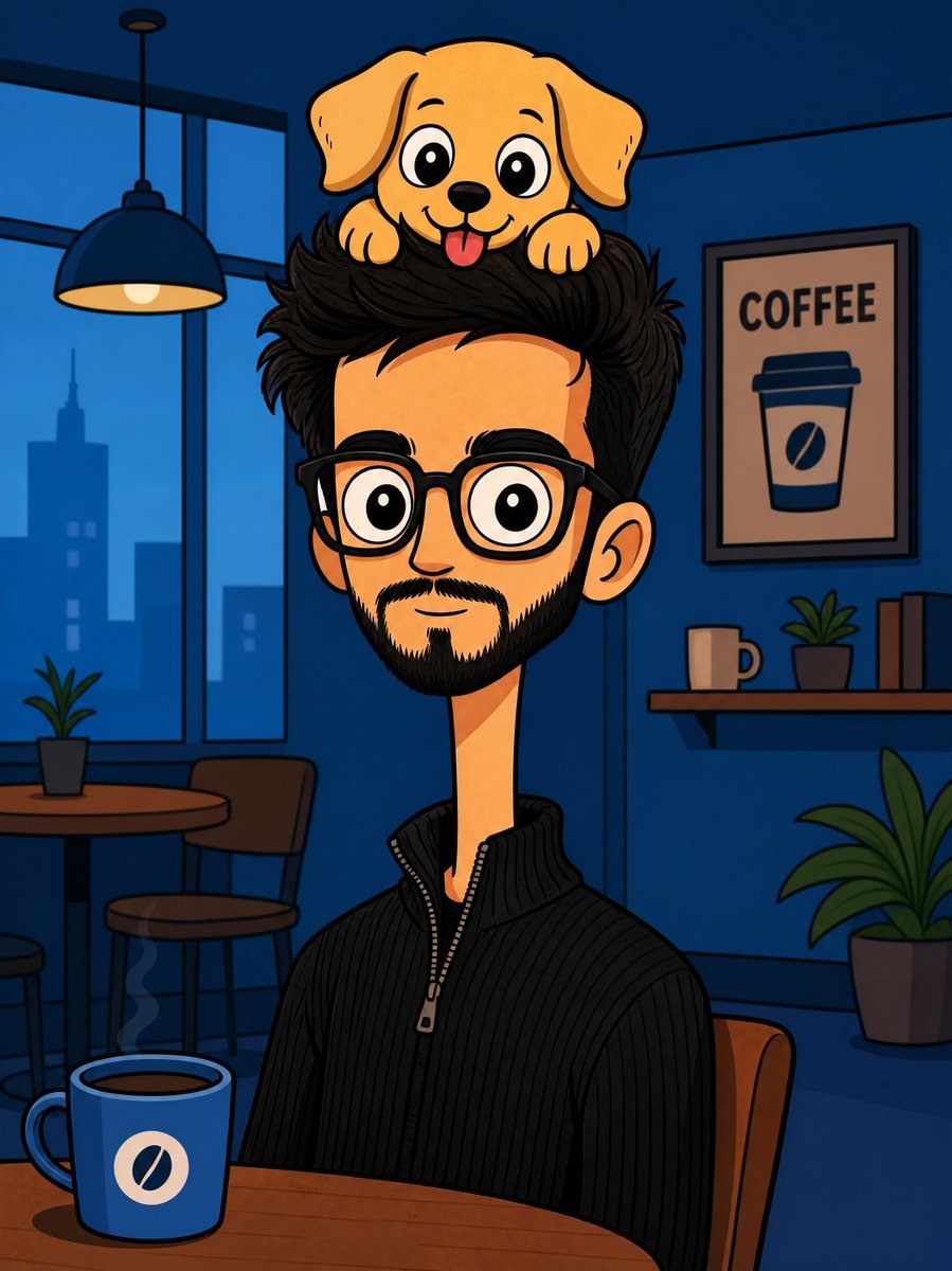 Vertical bizarre flat cartoon portrait of [Boy From Photo] with a high geometric head shape, a long narrow neck, huge ro AI photo prompt example