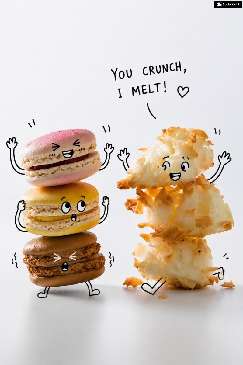 Take this product photo and add a playful hand-drawn doodle character on top of it — simple black line-art style, cartoo AI photo prompt example
