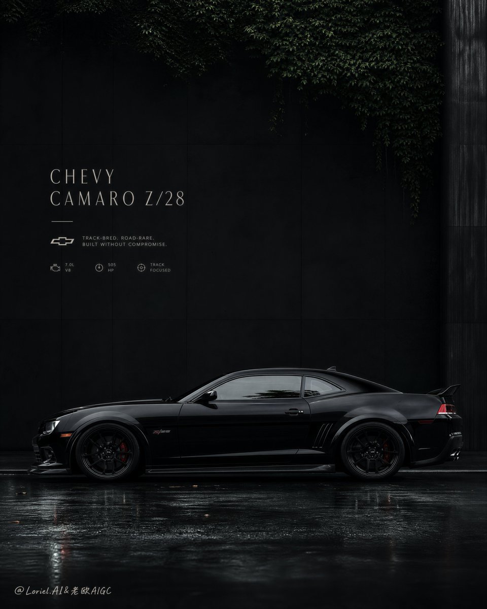 Ultra-premium editorial automotive poster for Dodge Challenger GT — AI photo prompt example