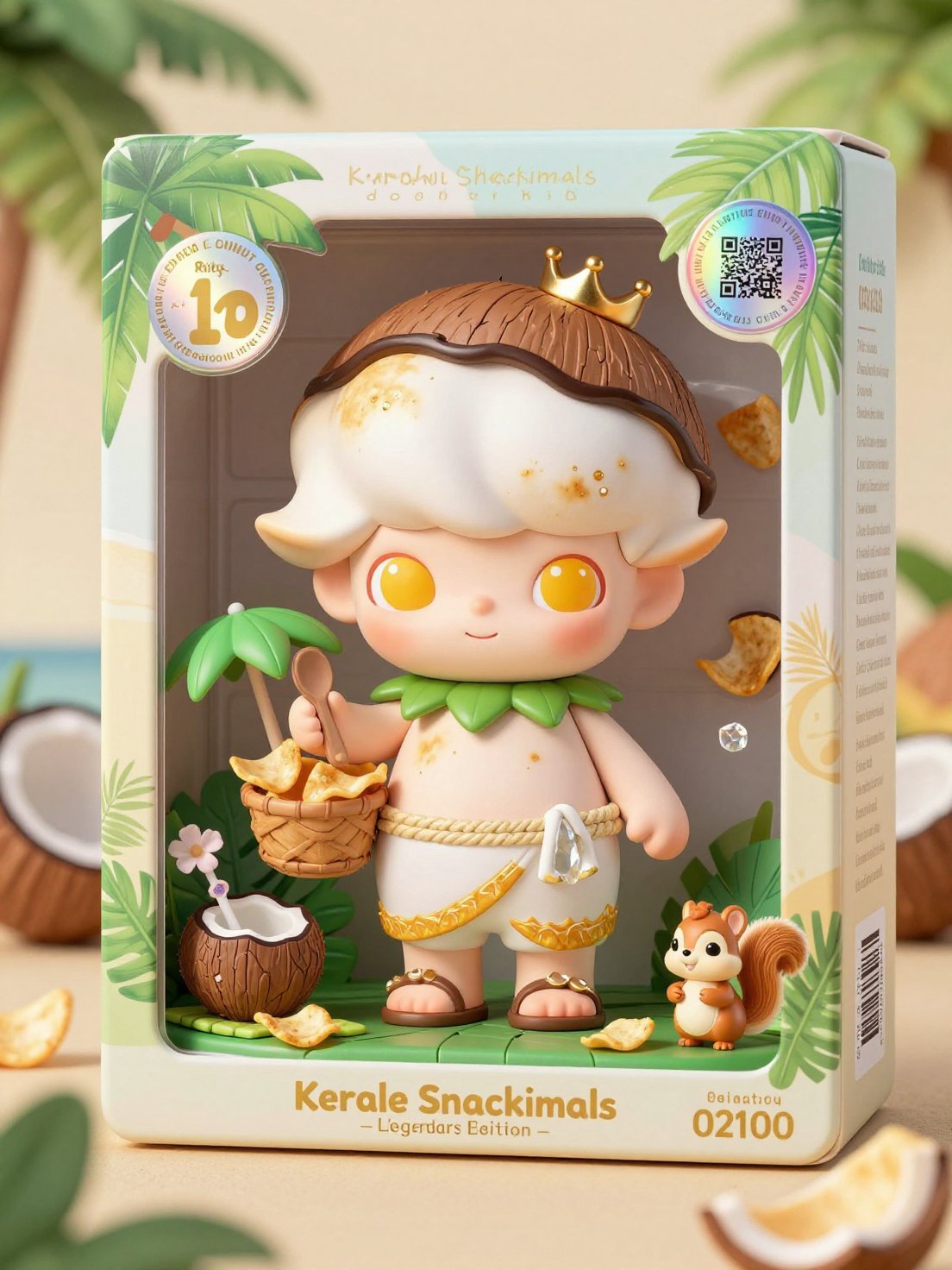 🥥 Coconut Chip Kid – Premium Collectible Toy PromptCoconut Chip AI photo prompt example