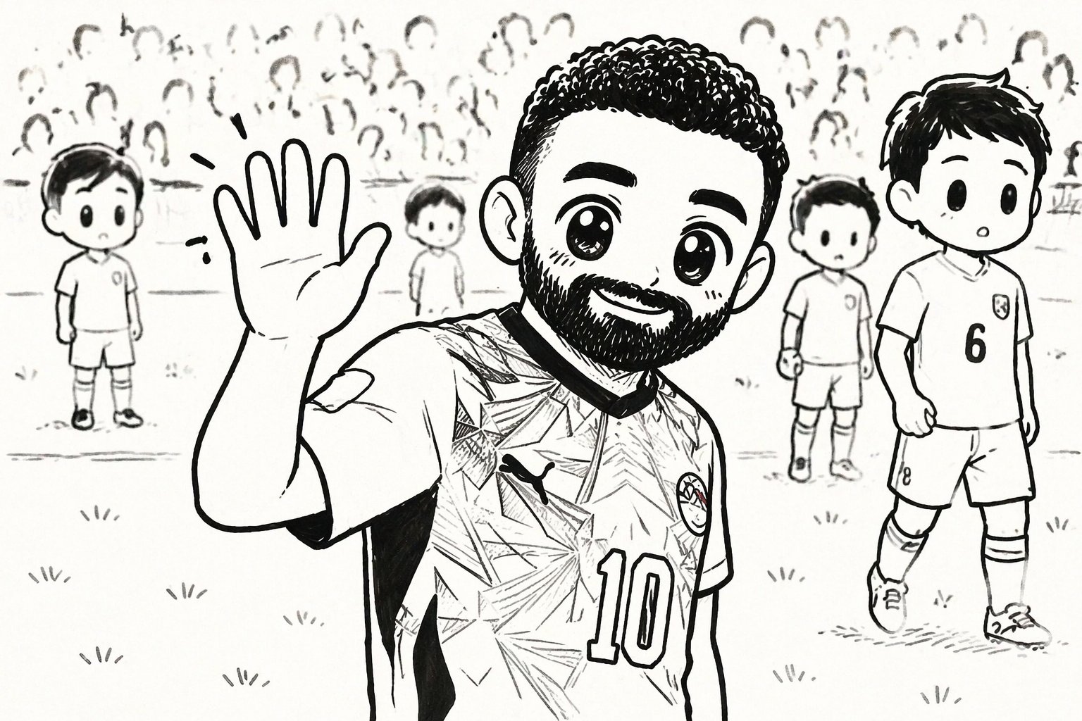 Convert the uploaded photo into a cute black-and-white hand-drawn doodle illustration in the exact style of a minimalist AI photo prompt example