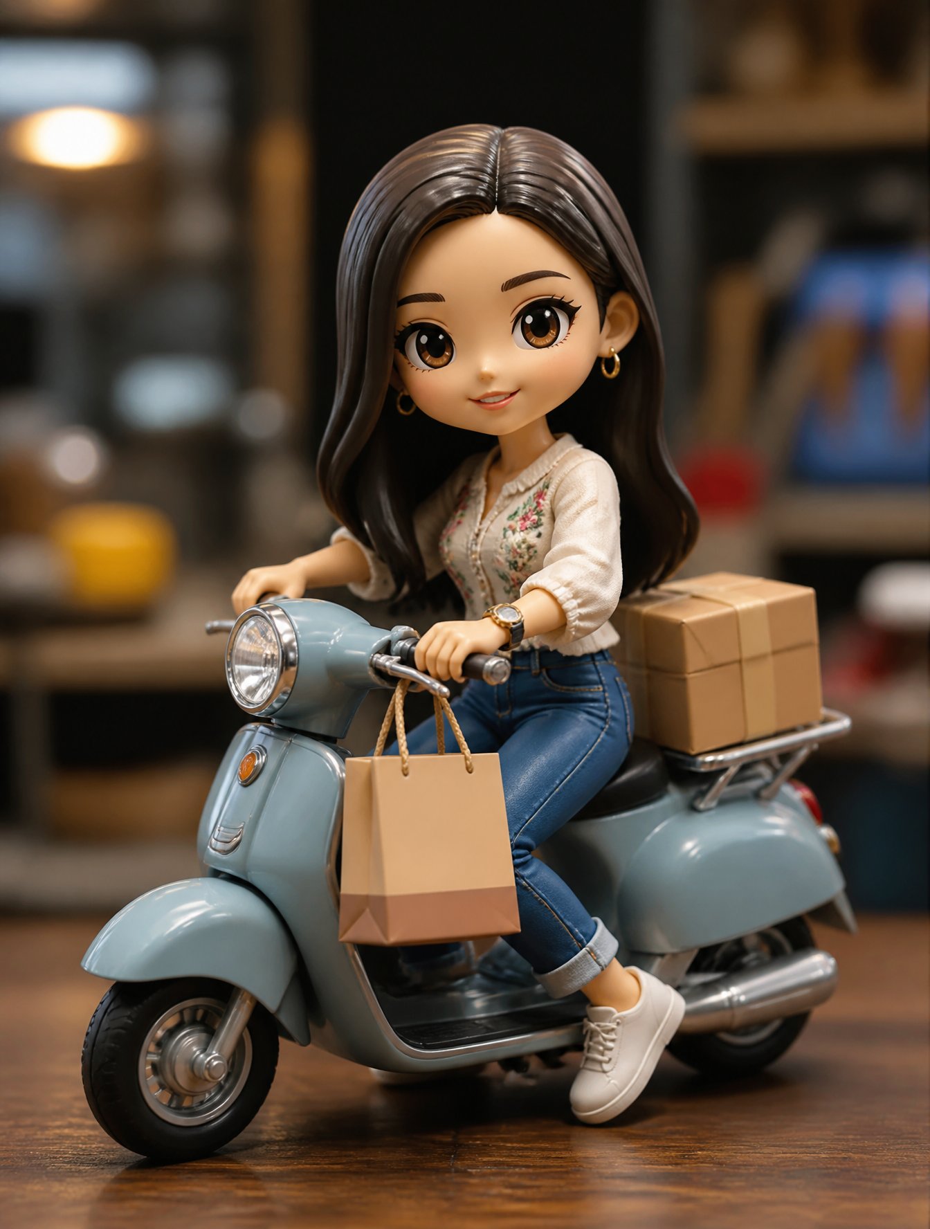 Premium miniature collectible toy version of the original subject AI photo prompt example
